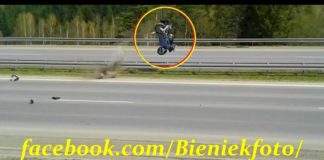 Wypadek motocykla na zakopiance