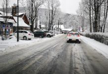 Śliskie drogi na Podhalu