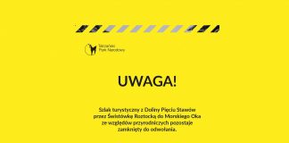 Zamknięty kolejny szlak w Tatrach