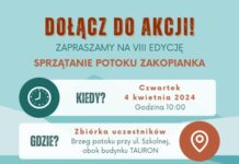 Sprzątanie potoku Zakopianka